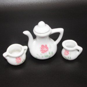 Vintage Child's Porcelain Tiny Tea Set Made in Japan